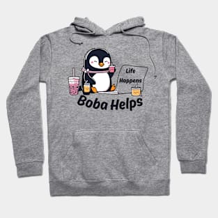 Life happens but boba helps Hoodie